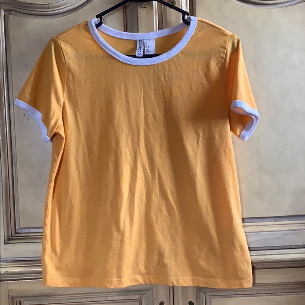 H&M Mustard Yellow Ringer Tee